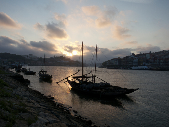 Historical port wine transport boats on the Douro, Porto